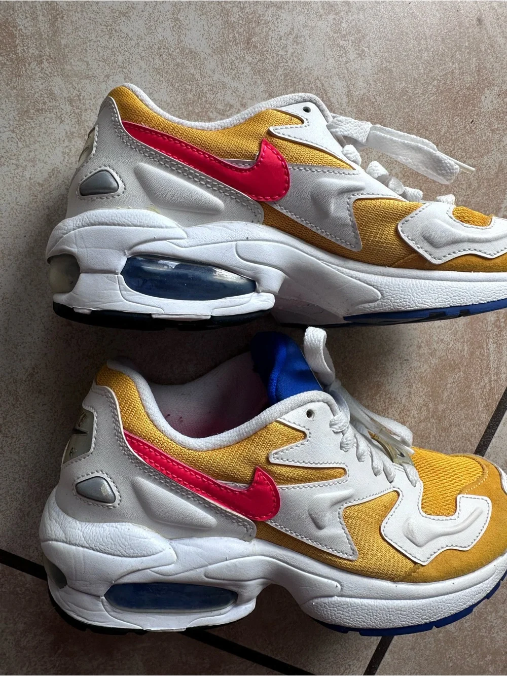 Nike Air Max Sneakers - Yellow, White